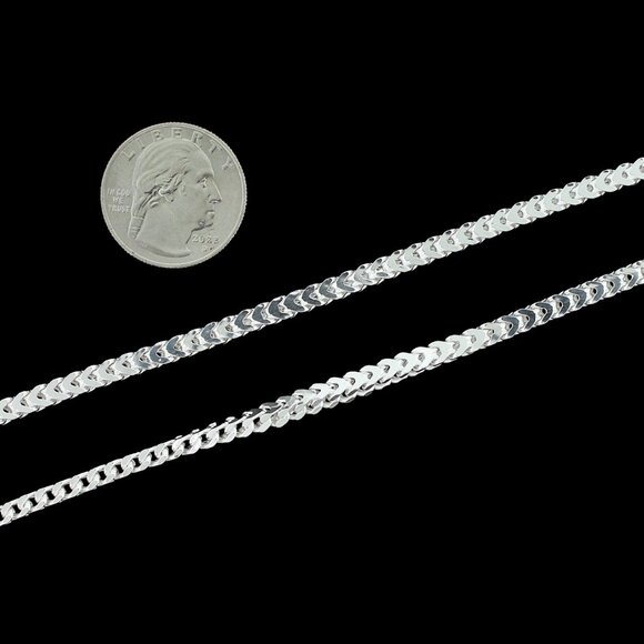 Real 925 SOLID Sterling Silver 3.5mm Franco Link Chain Necklace 20" inch - Picture 3 of 6